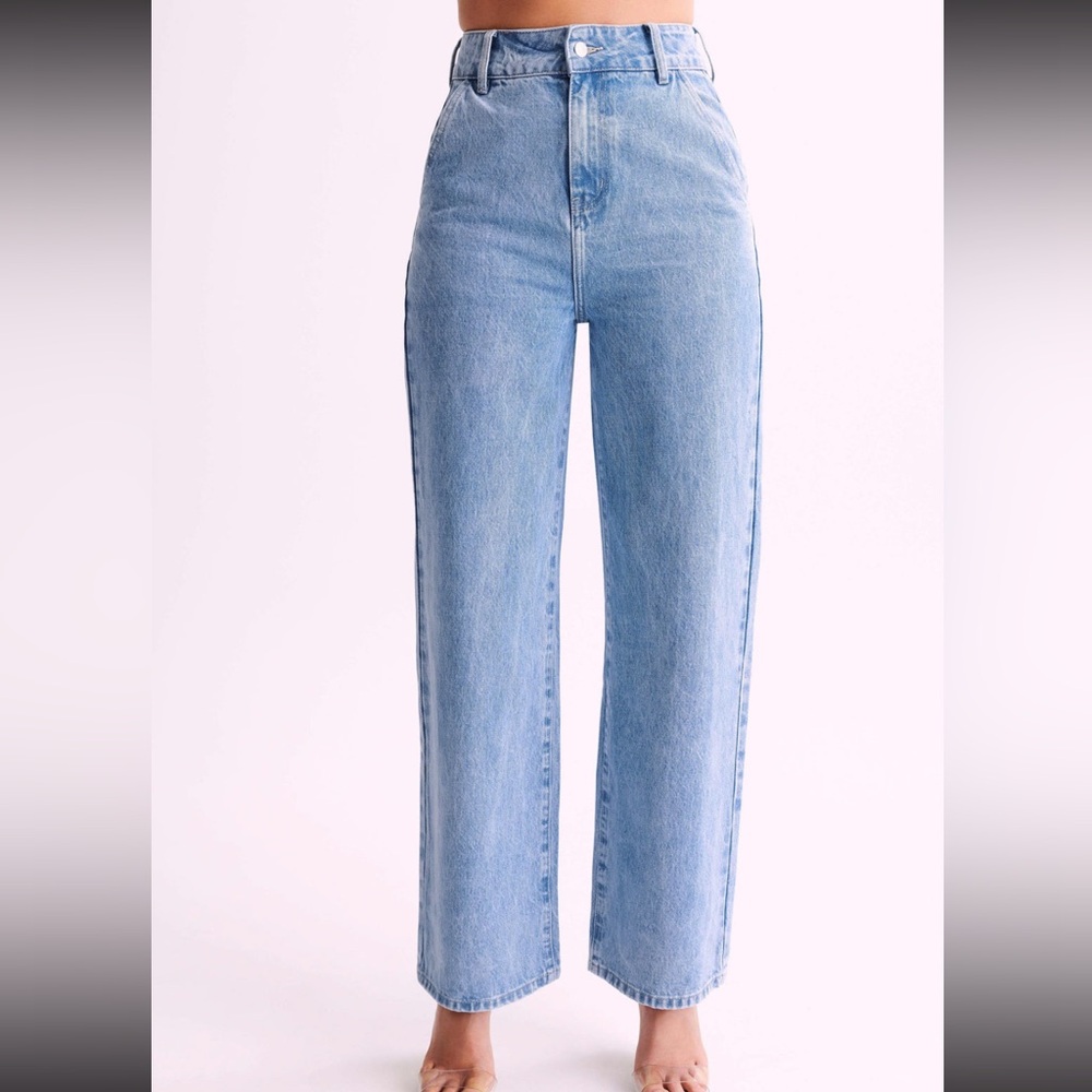 MESHKI Roxy wide leg high waist denim jeans